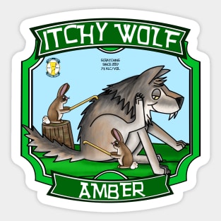 Itchy Wolf Sticker